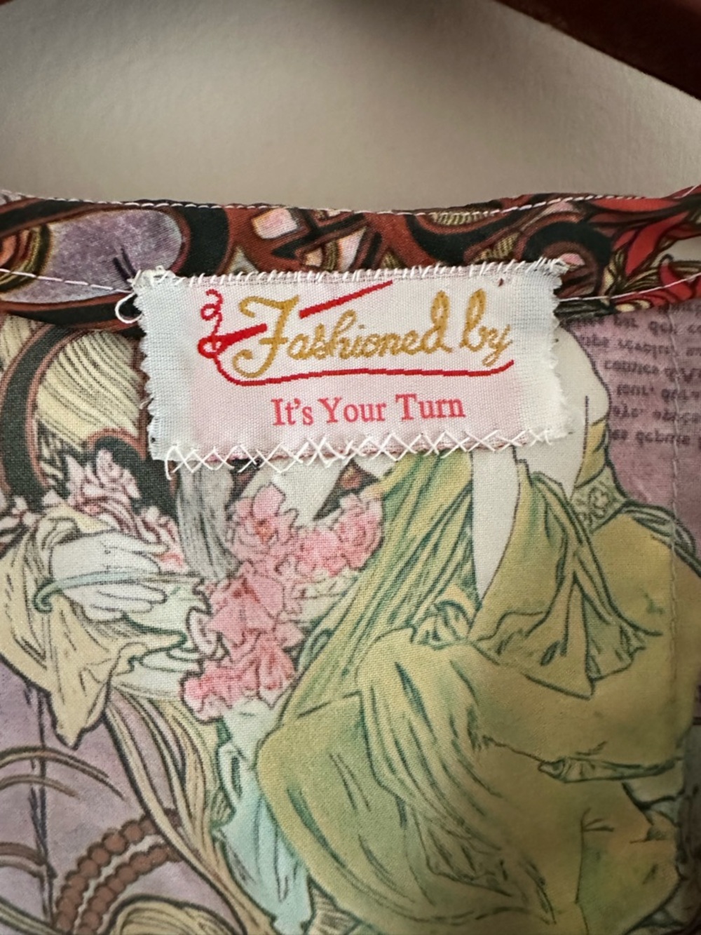 Colorful Art Nouveau Print Top - Picture 4 of 4